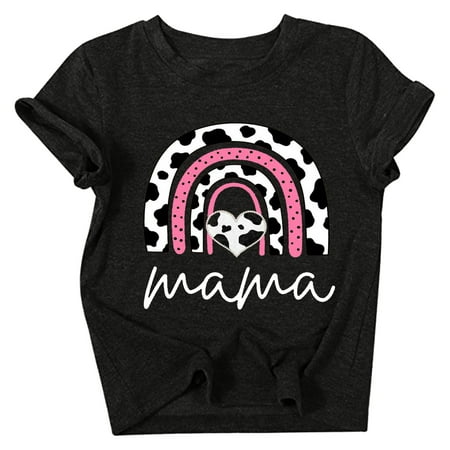 

vbnergoie Monther Day Mommy And Me Matching Outfit Mama Mini Love Shirt Monther Day Short Sleeve Family Matching Tshirt Dinosaur Christmas Pajamas Family Family Pajamas Christmas Pants