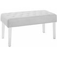 thumbnail image 3 of Linon Ella Acrylic Leg Bench, 18 inch Seat Height, Multiple Colors, 3 of 4