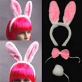 thumbnail image 2 of Women Cute Rabbit Bunny Ears Headband Bow Tie Tail Fancy Dress Costume Party, 2 of 5
