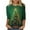 B-Multicolor, variant on LEBONYARD Ladies' Christmas Printing Round Neck Sweatshirts Casual 3/4 Sleeve Loose Fit Top