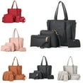 thumbnail image 2 of Coofit 4PCS Women Handbag Set Fashion Solid Color Creative Shoulder Bag Clutch Bag, 2 of 7
