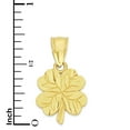 thumbnail image 5 of Golden Fire Solid 10k Gold Four Leaf Clover Pendant Necklace - Irish Jewelry Gifts for Women, 5 of 7