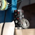 thumbnail image 3 of 20 Oz Paw Prints and Bones Coffee Tumbler Double Wall Insulated Stainless Steel Water Bottle | Metal Reusable Thermoses Flask with Cup Cap | Leak & Sweat Proof with Anti-Dust Lid, 3 of 7