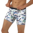 thumbnail image 3 of Picia Hawaii Palms Pattern Men's Athletic Long Leg Briefs , Performance Stretch Underwear，Moisture-Wicking, 3 of 7
