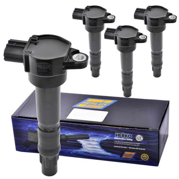 Ensemble de 4 Bobines d'Allumage Herko B097 pour Mitsubishi L4 V6 2.4L 3.8L 2004-2009