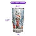 thumbnail image 5 of Merry Christmas German Shorthaired Pointer Enjoys Woofmas Winter Xmas Holiday 20oz Stainless Steel Tumbler Insulated Cup with Lid GSP Lover Dog Gift - 02022, 5 of 5