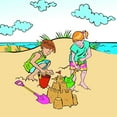 thumbnail image 2 of Dune Spoons Beach Diggers - Plastic Kid Shovels for Sand or Snow - Blue, 2 of 2