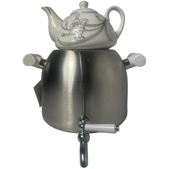 7 Liter Modern Large Classic Samovar Tea Maker Water Kettle Heavy Thick Stainless Steel Ceramic Porcelain Teapot with A Faucet