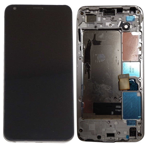 Replacement LCD Display Touch Screen Digitizer Assembly With Frame For LG Q6 - Mystic White