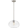 thumbnail image 2 of Z-Lite Harmony 14" Round Clear Glass Steel Pendant in Olde Nickel, 2 of 9
