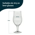 thumbnail image 3 of Libbey Crafts Brew Belgian Tulip Beer Glass Set, Elegant Belgian Beer Glasses Set of 6 for Belgian Ale, Dishwasher Safe Gift Set for Beer Lovers, 3 of 4