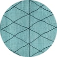 thumbnail image 1 of Ahgly Company Indoor Round Abstract Light Blue Modern Area Rugs, 4' Round, 1 of 4
