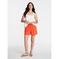 thumbnail image 3 of Time and Tru Women's Linen Blend Shorts, Sizes XS-XXXL, 3 of 6