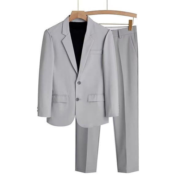 StSilkitty Men's 2 Piece Outfits Long Sleeve 2 Buttons Blazer and Pants Sets Lightweight Soft Comfy Outfit