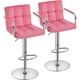 thumbnail image 1 of Taburete de Bar Yaheetech de Terciopelo Giratorio Ajustable Rosa 92-113 cm, 1 of 9