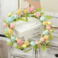 thumbnail image 4 of Easter Decoration Wreath 16.5" Artificial Flower Wreath with Easter egg Front Door Wall Window Party Decoration,Spring Festival Ornaments Gifts, 4 of 5