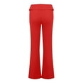 thumbnail image 4 of IYYVV Womens Flare Leggings Tall Low Rise Sweatpants for Women Boot Cut Trousers Pants Tall Stretchy Sweatpants Tall Solid Color Tights Graphic Women's Pajama Pants Fleece Red XL, 4 of 4