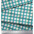 thumbnail image 3 of Soimoi Cotton Voile Fabric Geometric Check Printed Craft Fabric by The Yard 56 Inch Wide, 3 of 3