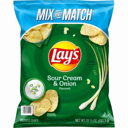 Lay's Sour Cream & Onion Potato Chips, 15.25 oz