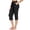 Black, variant on Women's Swim Capris Pants 18" Quick Dry Modest Swimsuits 2025 UPF50+ Beach Bathing Suit Bottoms with Pockets Lightweight Black L