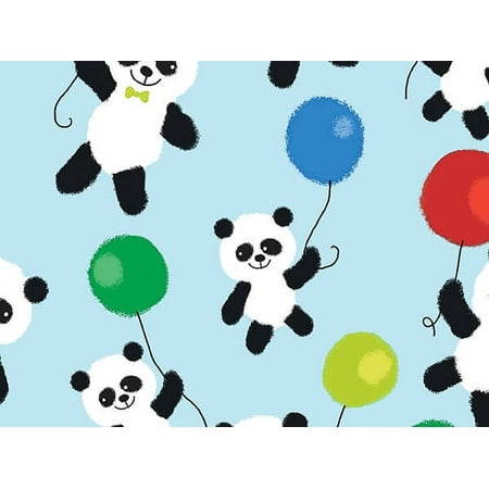 1 Pack, Pandamanium Wrapping Paper 26" x 417', Half Ream Roll for Party, Holiday & Events, Made in USA