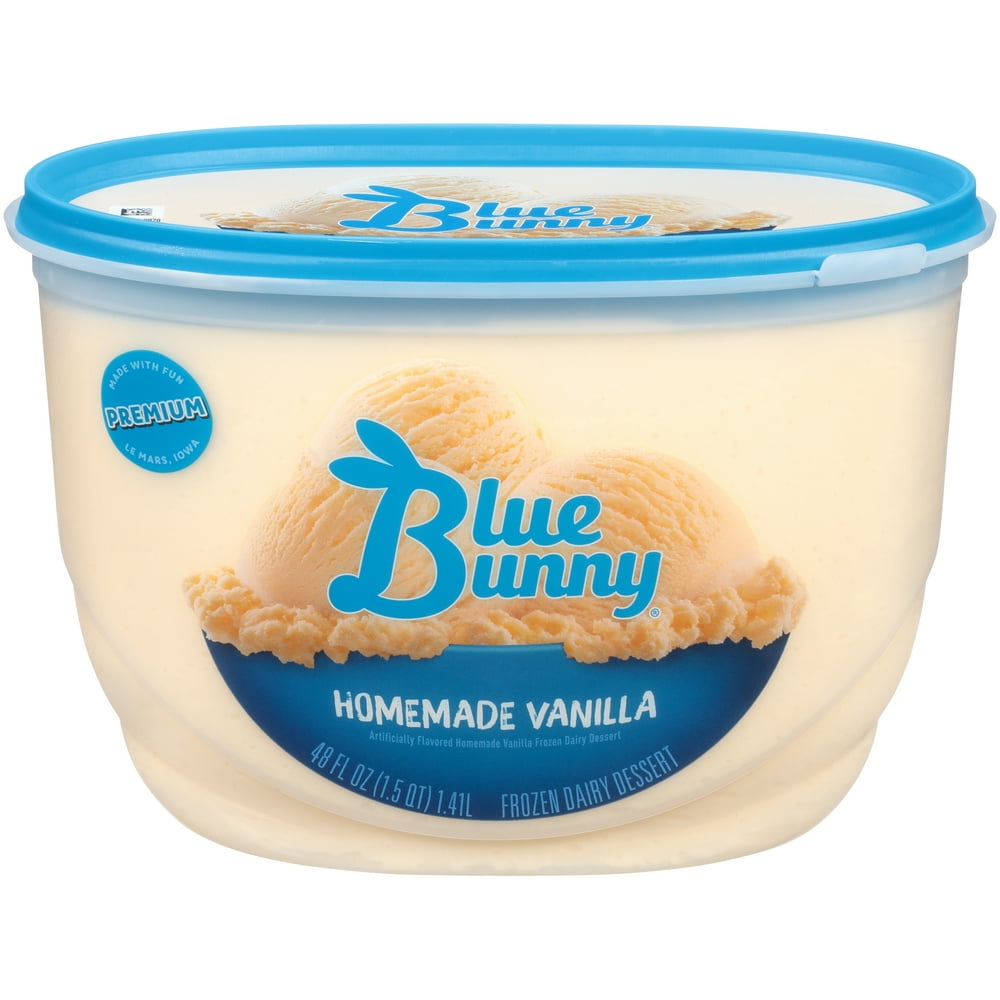 Blue Bunny Premium Homemade Vanilla Frozen Dessert, 48 fl oz Walmart
