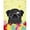 Multi-Color, variant on Black Pug Easter Egg Hunt Flag Garden Size BB1945GF