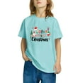 thumbnail image 3 of Zwiiyzr 3-14Y Toddler Boy Girls Christmas Shirts Short Sleeve Round Neck Tees T-Shirt Christmas Graphic Tees Holiday Tops Toddler To Big Kids Mint Green, 3 of 5