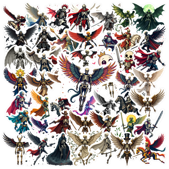 Fantasy Mythical Creature Stickers, Waterproof Fantasy Sticker for Water Bottle Laptop Phone Cases Planner Skateboard Luggage Helmet Party Favor Decor, Ideal for Adults Teens Teacher Rewards