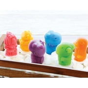 ZOKU Dino Pop Molds, 6 Different Easy-release Silicone Popsicle Molds in One Tray, Unique and Fun Prehistoric Designs, BPA-free
