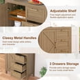 thumbnail image 2 of Bingirl Buffet Bahut de Style Ferme : Idéal pour le Rangement de la Cuisine, 2 of 7