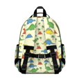 thumbnail image 3 of Colorful Cartoon Dinosaurs Cute School Backpack Bag for School with Padded Back and Adjustable Shoulder Straps 15.25"x11.5"x5.25", 3 of 5