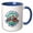 Blue/White, variant on 3drose, Doha, the State of Qatar, Cityscape, Coordinates. Artsy Travel Gift, 11oz Magic Transforming Mug