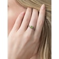 thumbnail image 3 of Peridot Ring Oval Cut Ring Engagement Ring 925 Sterling Silver Ring Gift for him, 3 of 5