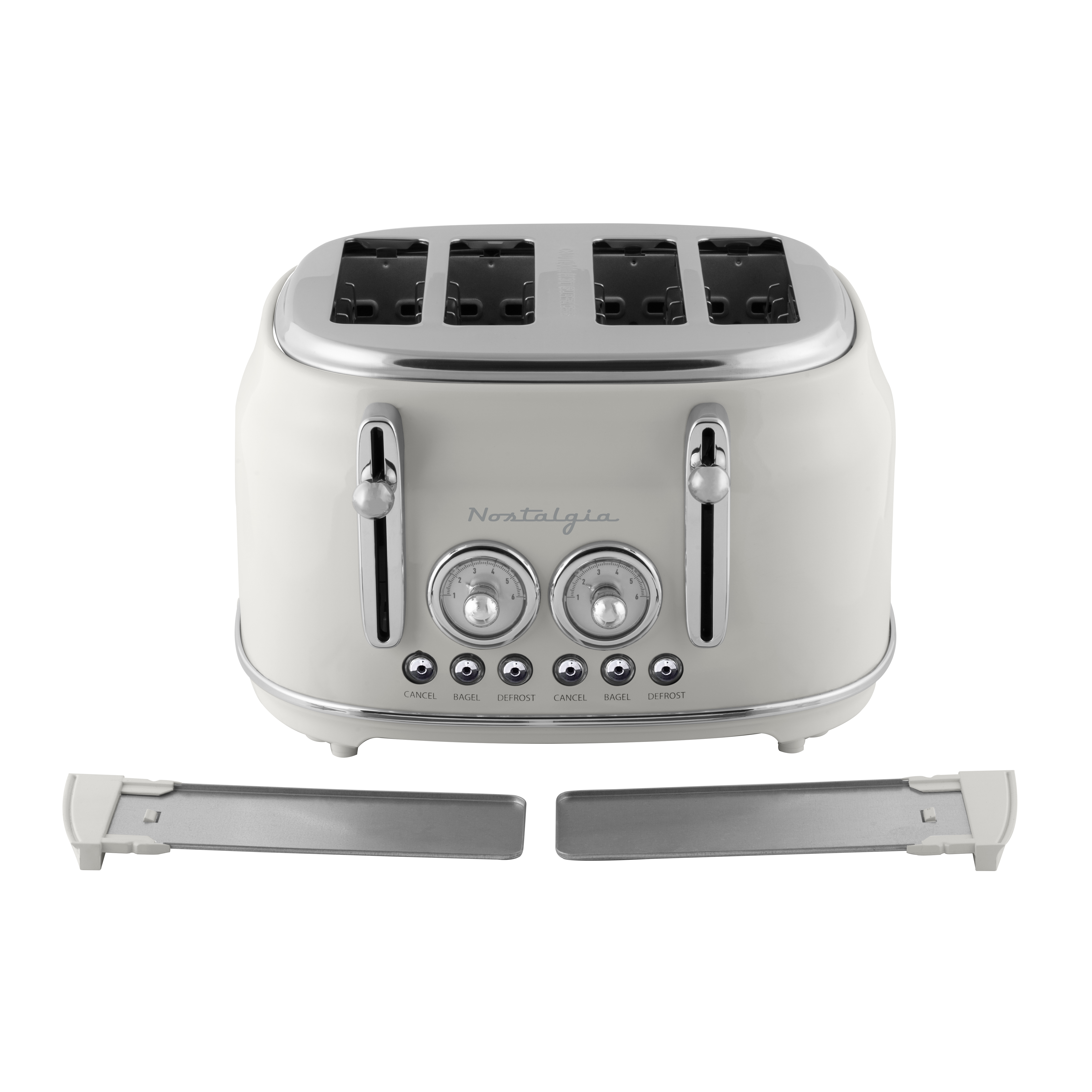Nostalgia Classic Retro 4-Slice Toaster, Cream
