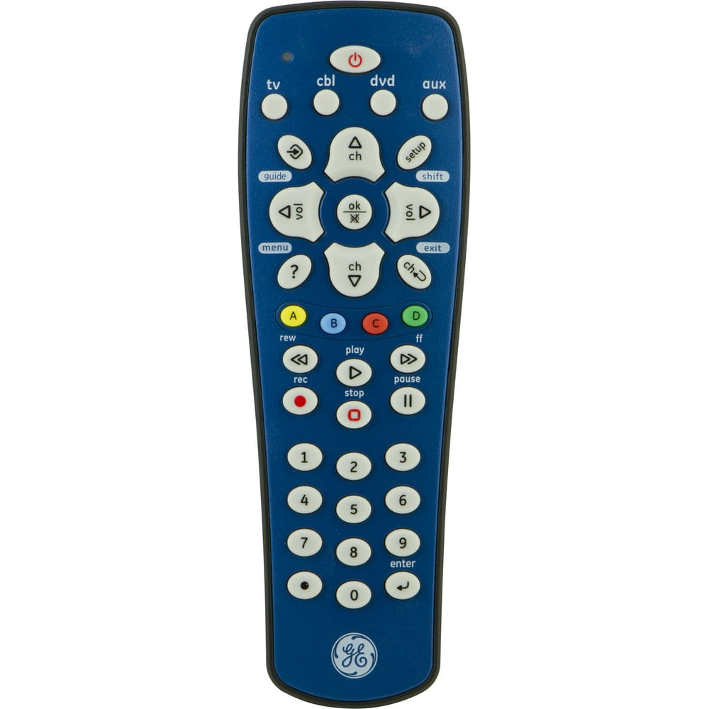 GE Universal Remote, 4Device, Blue, 12403