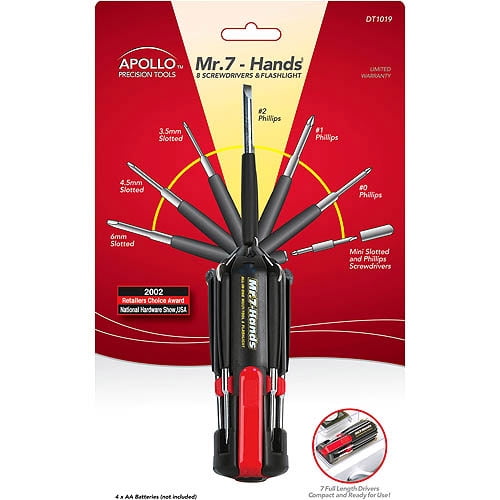 Apollo Tools Dt1019 Mr 7 Hands Multi Tool Screwdriver Black And Red Hands Walmart Com Walmart Com