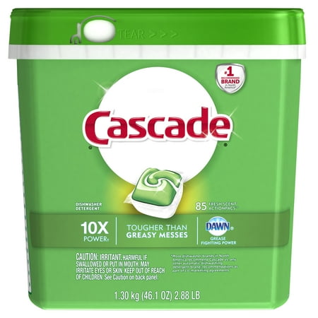 Cascade ActionPacs Dishwasher Detergent, Fresh Scent, 85 count