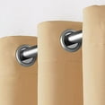 thumbnail image 2 of Exclusive Home Sateen Twill Woven Room Darkening Blackout Grommet Top Curtain Panel Pair, 52"x96", Sundress Yellow, 2 of 7