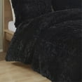 thumbnail image 2 of Ergode Shaggy Long Fur Comforter Mini Set - Soft Contemporary Style, Faux Fur Design, Fluffy Texture, Solid Plush Reverse, Wrinkle-Free, Rolled Packaging., 2 of 4
