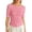 Pink, variant on Knit T Shirt for Daily Wear Comfortable Casual Solid Color Mid Sleeve Round Neck Top Women’s Everyday