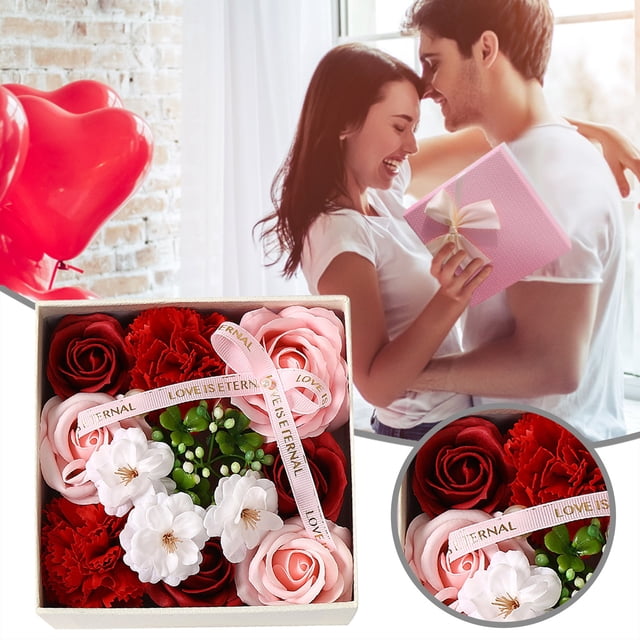 BKER Coffret Cadeau de Savon Parfumée à l'Huile Roses Fleurs Fête des Mères