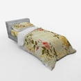 thumbnail image 3 of Ambesonne Vintage Bedding Set 4 Pcs, Leaves Roses Floral, Queen, Yellow Green Pink, 3 of 3