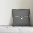 thumbnail image 2 of Creative Products Our Happy Place Grey and White 16x16 Indoor / Outdoor Pillow, 2 of 2