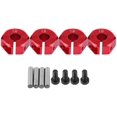 thumbnail image 1 of Wheel Hex Adapter, 12mm Universal for HSP Sakura 1/10 RC Car (7mm/0.28"-Red), 1 of 5