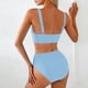 thumbnail image 5 of Conjuntos de bikini para mujer, moda de primavera para mujer, traje de baño conservador de color sólido, estilo falda con abertura, traje de baño de dos piezas para mujer, traje de baño de 2 piezas pa, 5 of 5