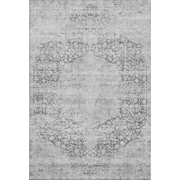 Addison Rugs Mayfield Premium Machine Washable Traditional Global Gray Rectangle Rug, 10' x 14'