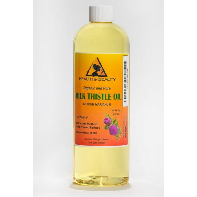 Huile de Graines de Chardon-Marie Biologique Raffinée de Qualité Supérieure Pressée à Froid pure Naturelle 32 oz