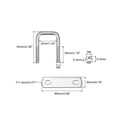 thumbnail image 2 of Square U-Bolts 304 Stainless Steel, U Bolt with Nuts and Plates, for Boat Trailer M8x32mmx60mm, 2 of 5