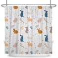 thumbnail image 6 of Happy Easter Shower Curtains for Bathroom Cute Bunny Rabbit Eggs Leaves Pattern Design Home Bathtubs Decor Waterproof Fabric Shower Curtain Sets with 12 Hooks, 72x72 Inch, 6 of 6